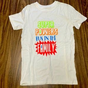 Super powers run in my family NEW kids shirt